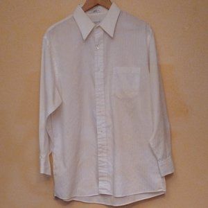 Van Heusen satin stripe cream dress shirt